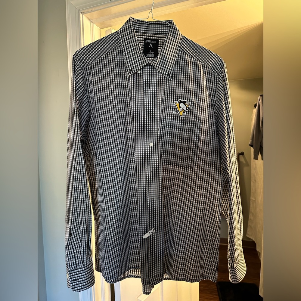 Men’s Long Sleeve Dress Shirt- Pittsburgh Penguins